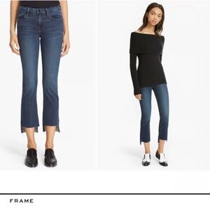 Frame - LE CROP MINI BOOT' STAGGERED HEM CROP JEANS (TOPSAIL)